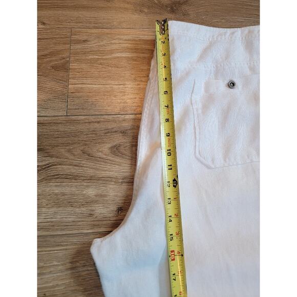 Eileen Fisher Organic Linen Capri Pants 2XL Plus Size Wide Leg White READ - Picture 10 of 14